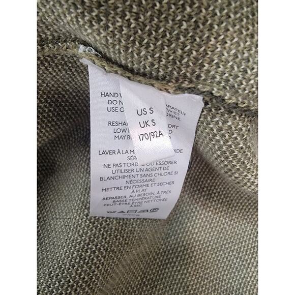 Maeve Anthropologie Kieran Camo Sweater Coat Small Green Motif Camouflage Floor - Picture 12 of 13